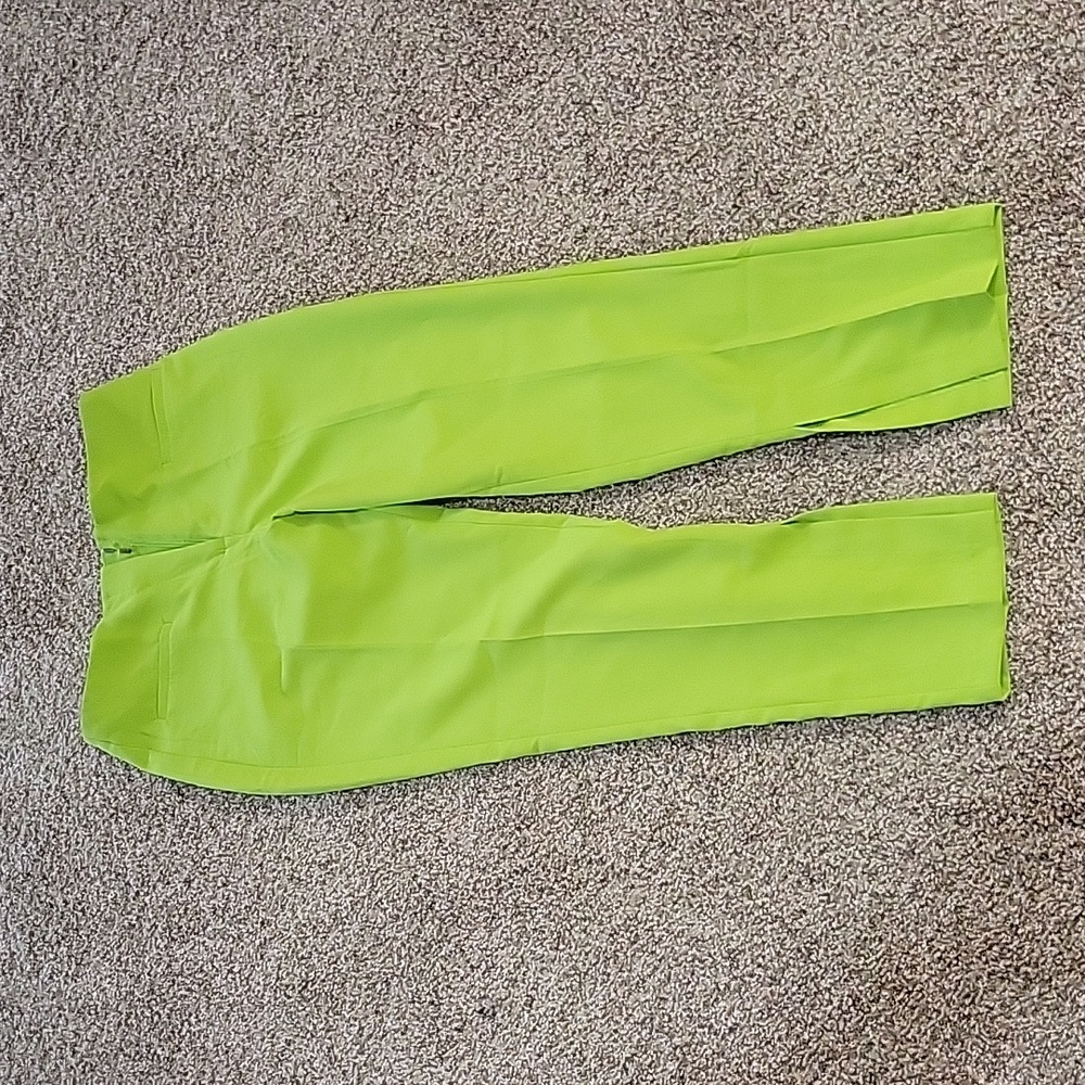 High Waisted Slit Hem Ankle Pants